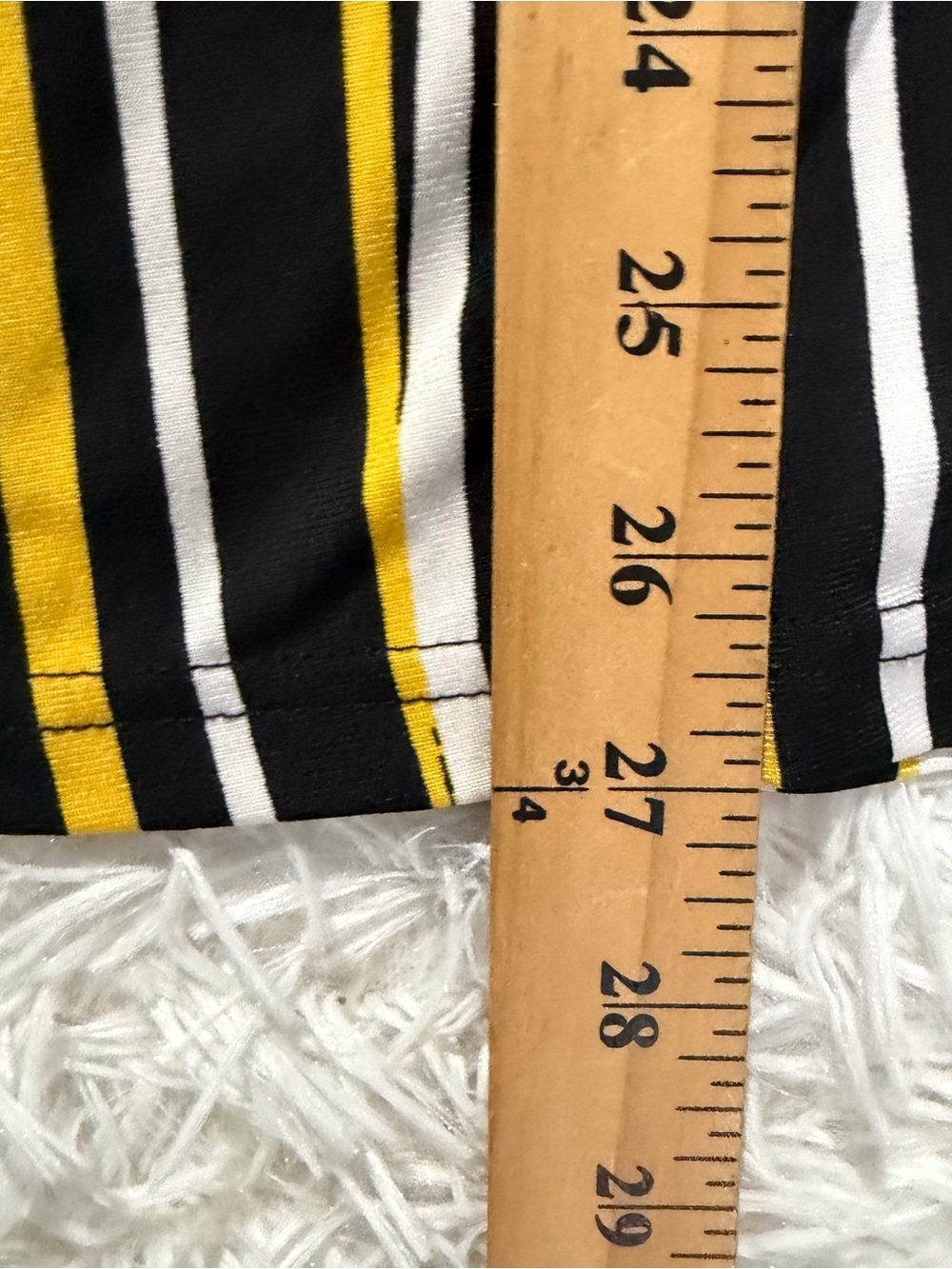 Bob Mackie Wearable Art Womens 1X Floral Stripe Tunic Top Yellow 3/4 Sleeve NWT - Picture 6 of 8